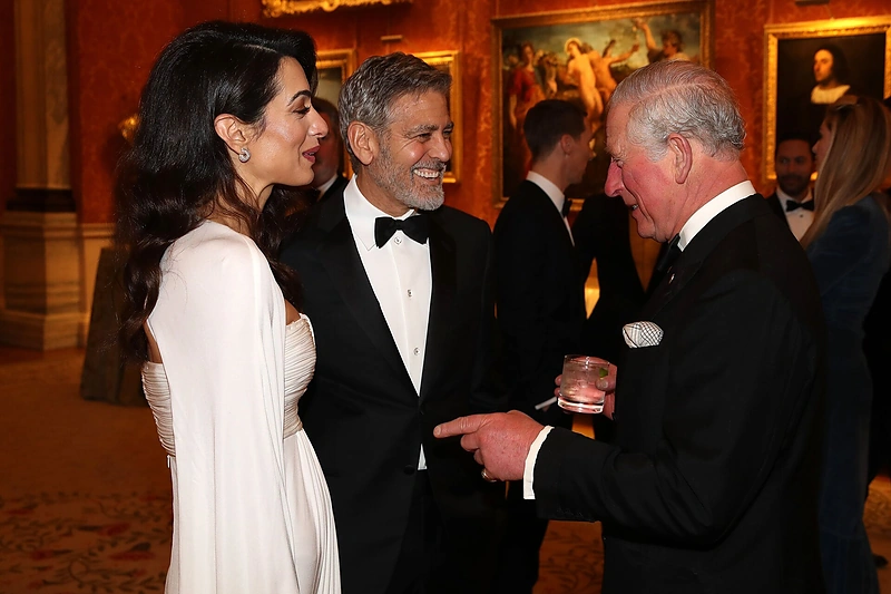 George'as ir Amal Clooney Bekingemo rūmuose/Vida Press nuotr.