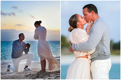 Jennifer Lopez ir Alexo Rodriguezo sužadėtuvės/„Instagram“ nuotr.