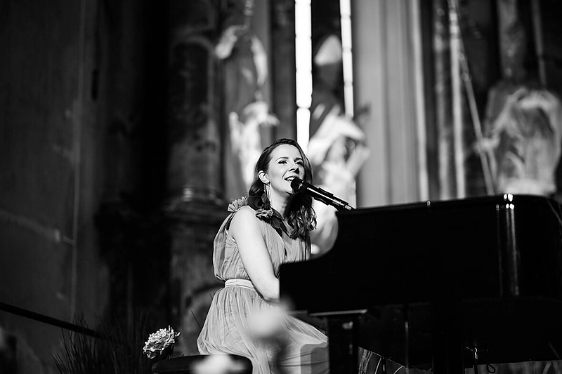 Akimirkos iš Ievos Narkutės koncerto/Organizatorių nuotr.