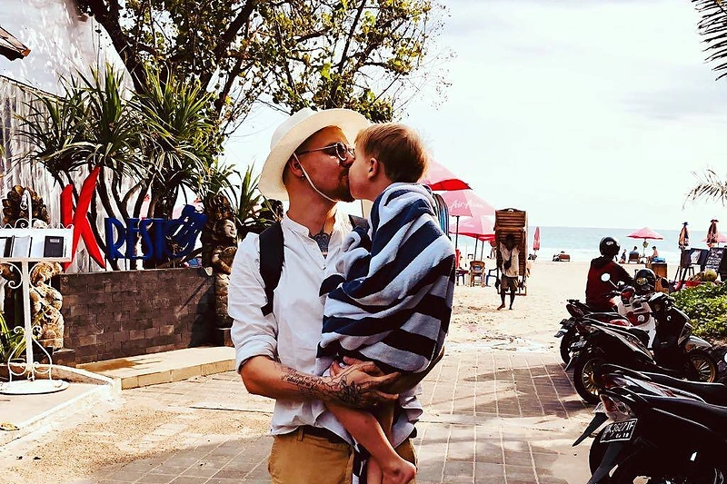 Roberto Kalinkino šeimos atostogos Balyje