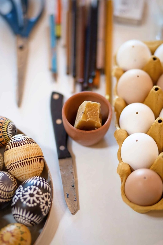 Margučių marginimo dirbtuvės turguje / D. Butėnaitės nuotr.