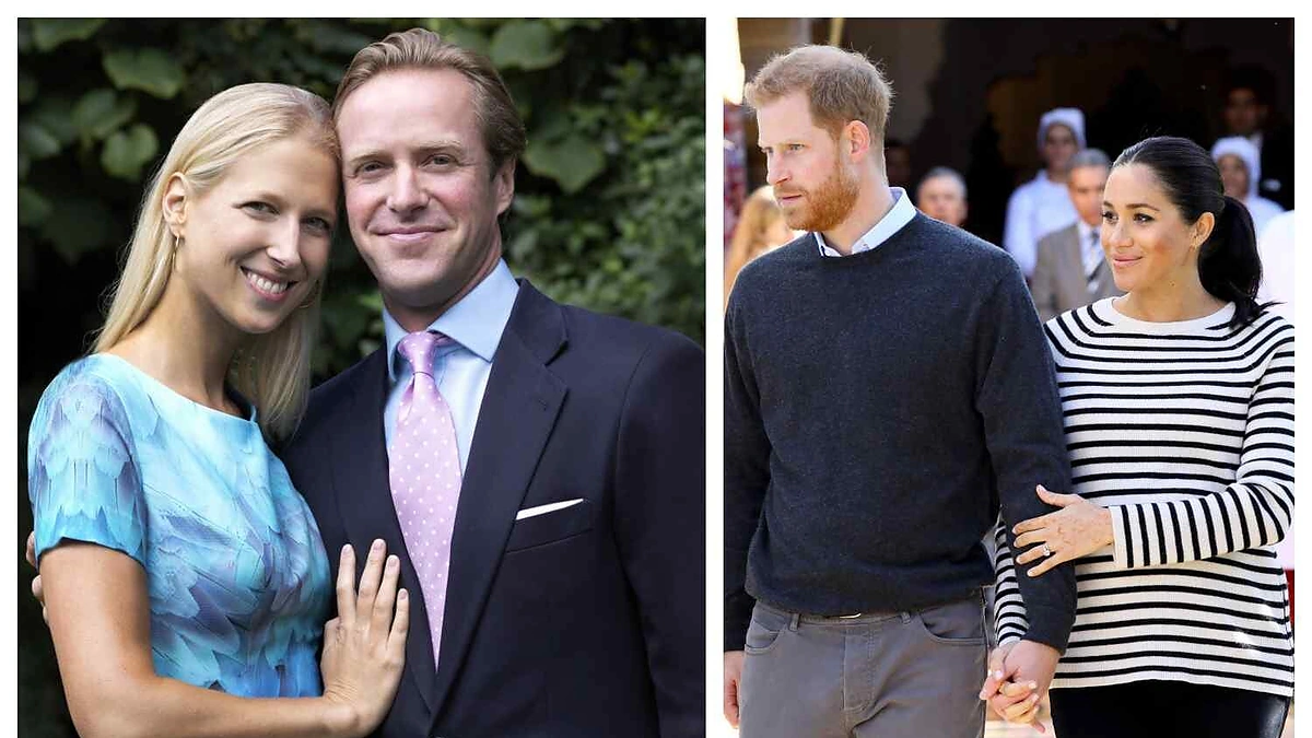 Gabriella Windsor ir Thomas Kingstonas bei Meghan Markle su princu Harry / „Scanpix“ nuotr.