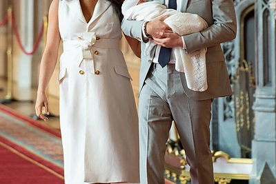 Meghan Markle ir princas Harry parodė savo mažylį / „Scanpix“ nuotr.