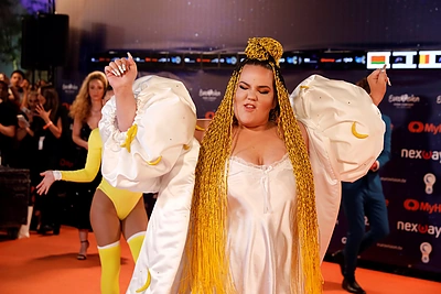 Oranžinis „Eurovizijos“ kilimas / „Scanpix“ nuotr.