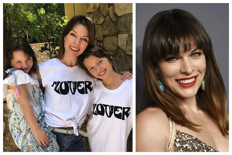 Milla Jovovich su vaikais / Socialinių tinklų ir „Scanpix“ nuotr.