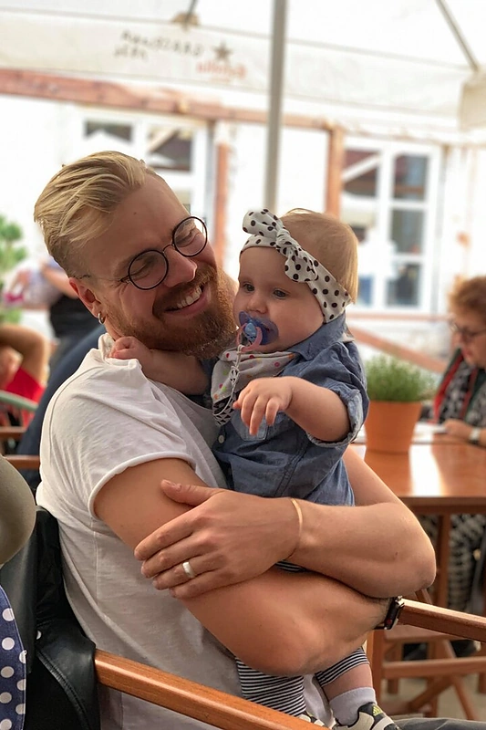 Robertas Kalinkinas su dukra Mara/Asmeninio archyvo nuotr.