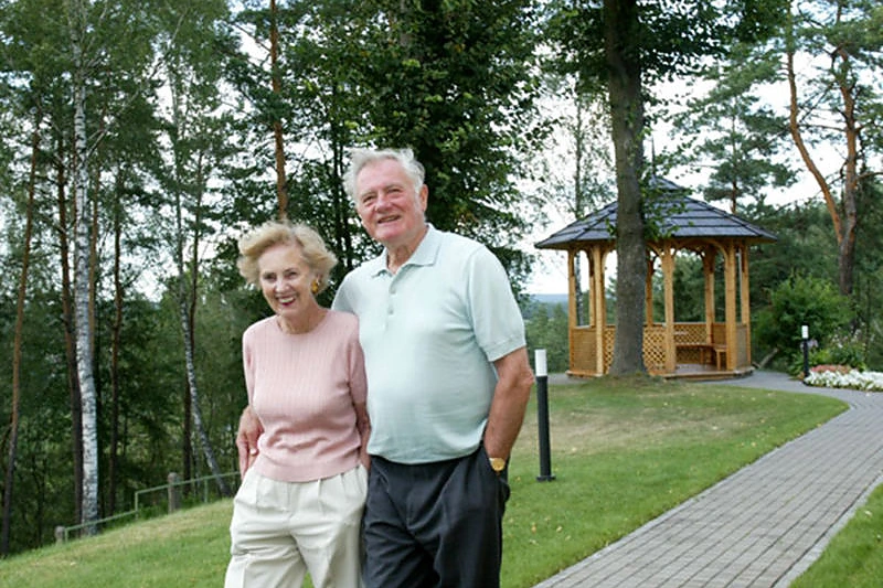 Valdas ir Alma Adamkai rezidencijoje Turniškėse / archyvas.lrp.lt nuotr.