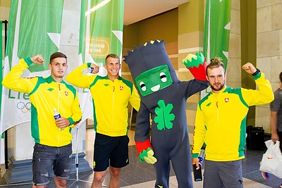 Lietuvos sportininkų išlydėtuvės į Europos žaidynes / I. Gelūno / „Žmonės Foto“ nuotr.