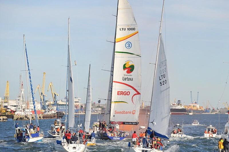 Legendinės jachtos „Ambersail“ pasitikimas Klaipėdoje 2009 m. liepos mėn. / Organizatorių nuotr.