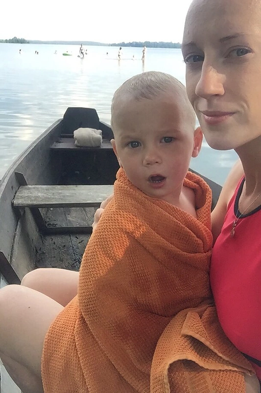 Augustė Vedrickaitė su sūnumi