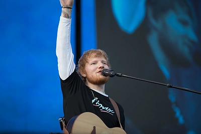 Edo Sheerano koncerto akimirka / Mariaus Vizbaro / 15min nuotr.