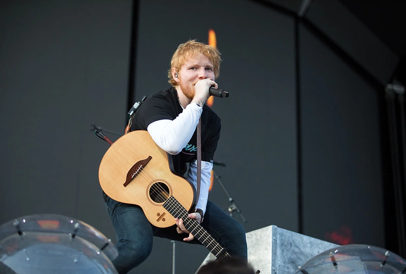 Edo Sheerano koncerto akimirka / Mariaus Vizbaro / 15min nuotr.