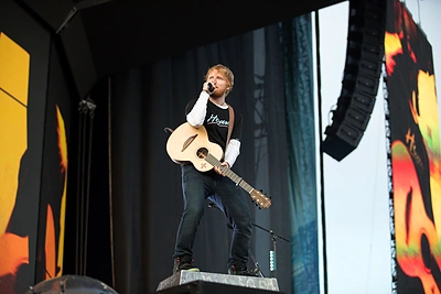 Edo Sheerano koncerto akimirka / Mariaus Vizbaro / 15min nuotr.