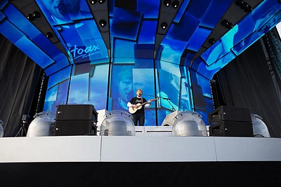 Edo Sheerano koncerto akimirka / Mariaus Vizbaro / 15min nuotr.