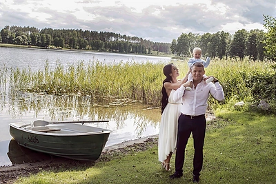 Greta ir Aleksandras Kazakevičiai pakrikštijo sūnų Eldarą/Akvilės Razauskienės nuotr.