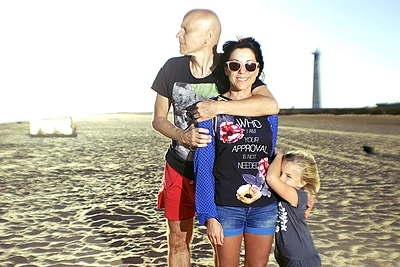 Algis su šeima Fuerteventūroje/Asmeninio archyvo nuotr.