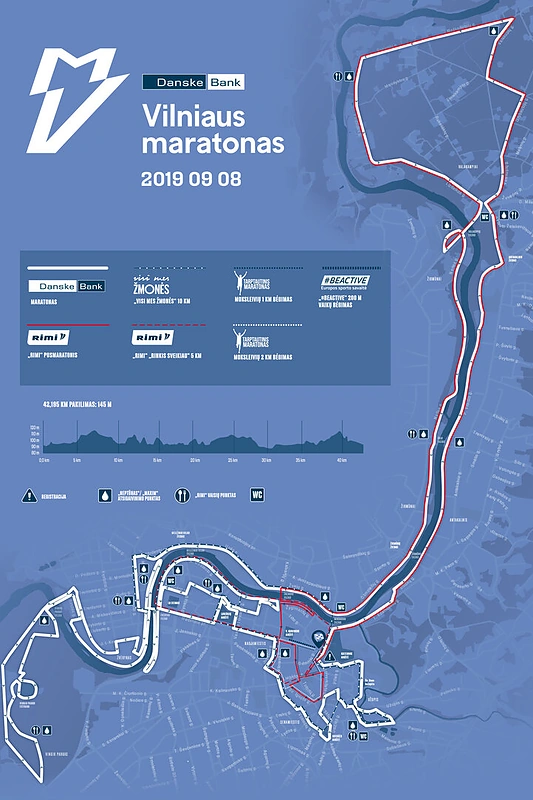 Maratono bėgimo trasa/Organizatorių nuotr.