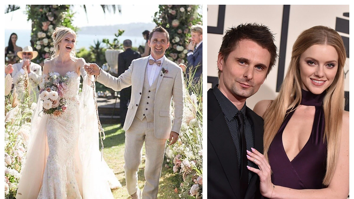 Matthew Bellamy ir Elle Evans / „Instagram“ ir „Scanpix“ nuotr.