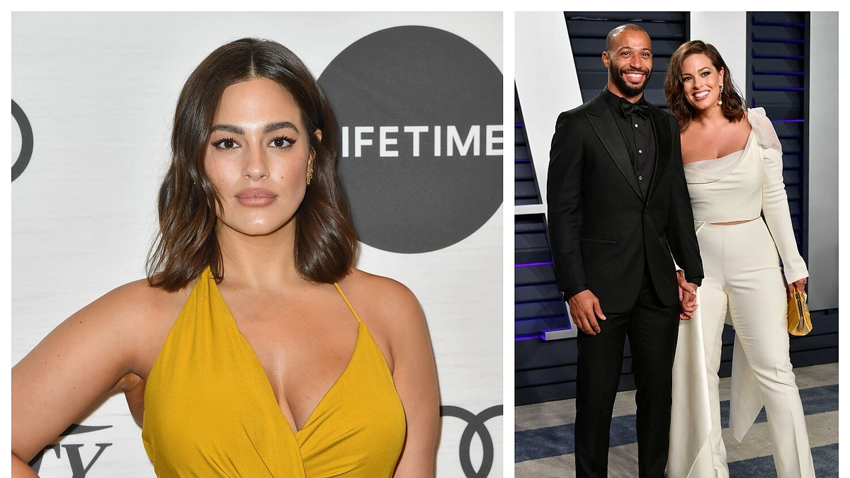 Ashley Graham su vyru Justinu Ervinu / „Scanpix“ nuotr.