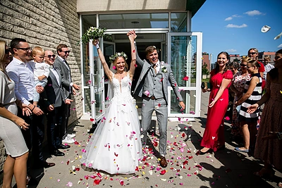 Simono Dailidės ir Aistės Baliunytės vestuvių akimirka / Josvydo Elinsko / 15min nuotr.