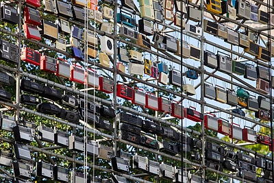 Išskirtinė LRT radijo imtuvų instaliacija Katedros aikštėje/Pauliaus Peleckio/„ŽMONĖS Foto“ nuotr.