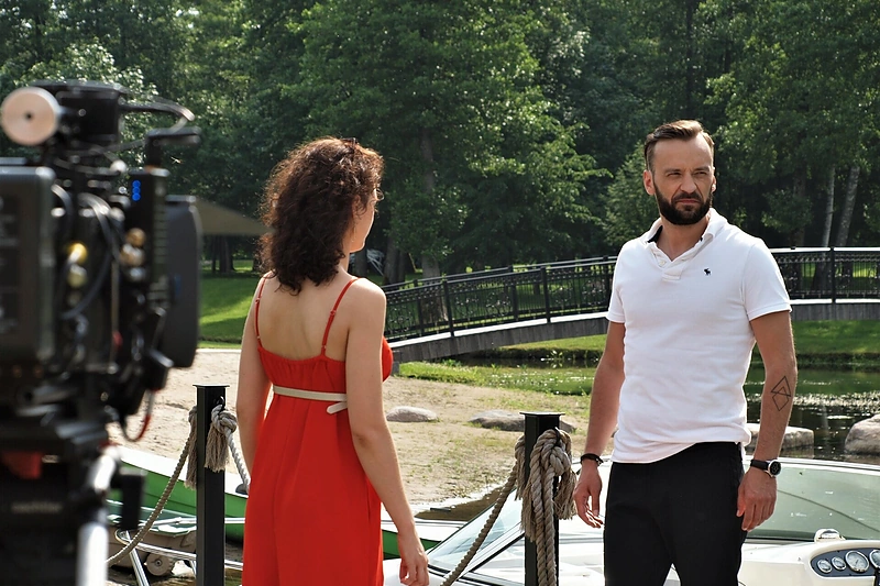 Tadas Gryn filmavimo aikštelėje / „Singing Fish“ nuotr.