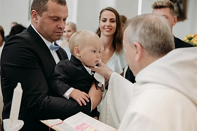 Kęstutis Ivaškevičius su žmona Tautvile pakrikštijo sūnų Vakarį / Indrė Pix / Pro kadras nuotr.