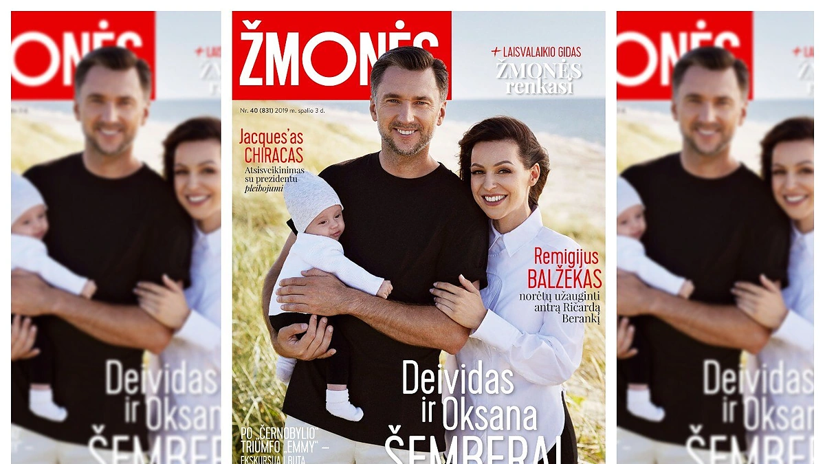 Deividas ir Oksana Šemberai su dukra Lukrecija