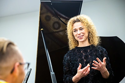 Pianistė Eglė Andrejevaitė pradėjo antrąjį savo studijos sezoną/Mindaugo Mikulėno nuotr.