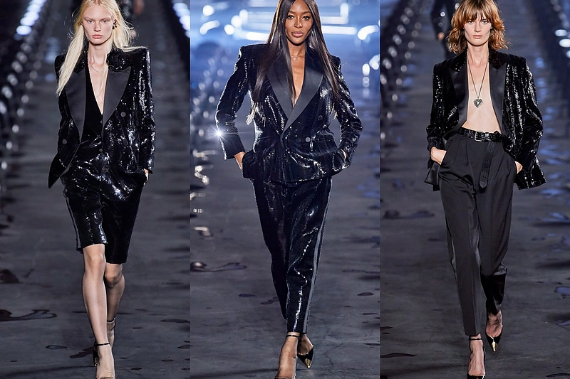 Mados namų „Saint Laurent“ kolekcijos pristatymas Paryžiaus mados savaitėje/Vida Press nuotr.