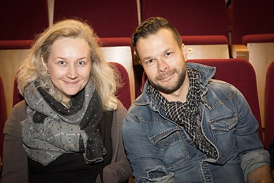 Jokūbas Bareikis su žmona Dominyka / M.Siruso nuotr.