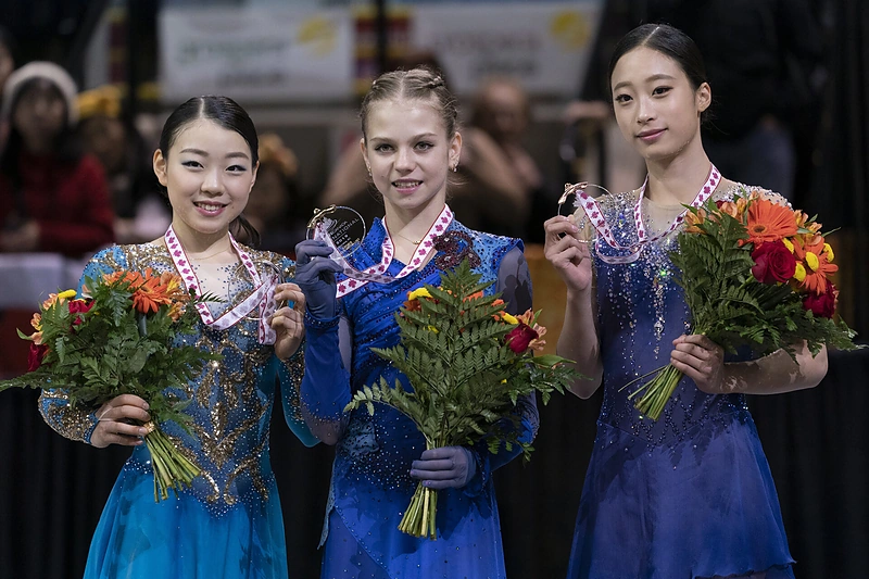 Dailiojo čiuožimo virtuozė Alexandra Trusova pagerino dar du pasaulio rekordus/"Scanpix" nuotr.