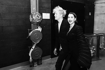 Asmik Grigorian su vyru Vasilijumi Barchatovu / Organizatorių nuotr.