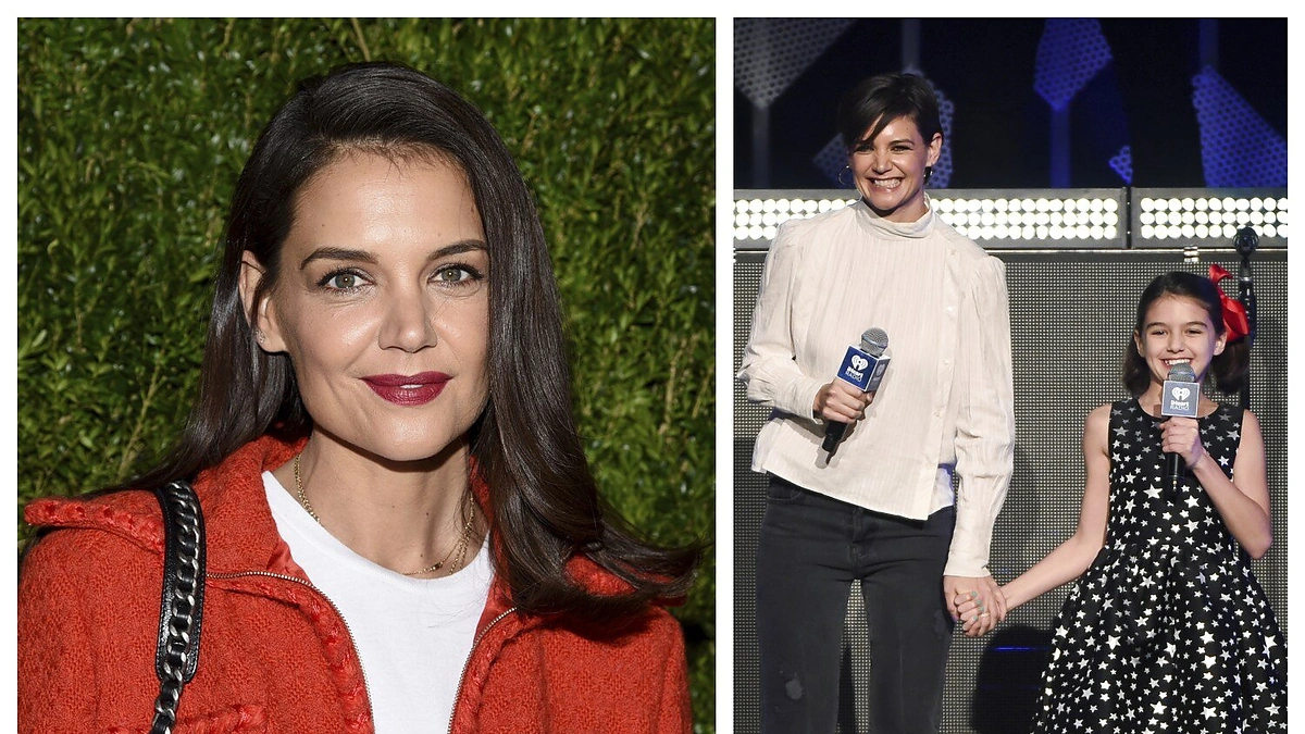 Katie Holmes su dukra Suri / „Scanpix“ nuotr.