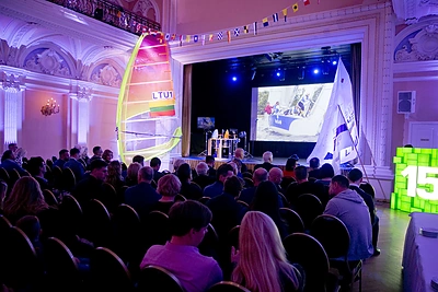 Lietuvos buriavimo apdovanojimų akimirka / Valdo Kopūsto / 15min nuotr.