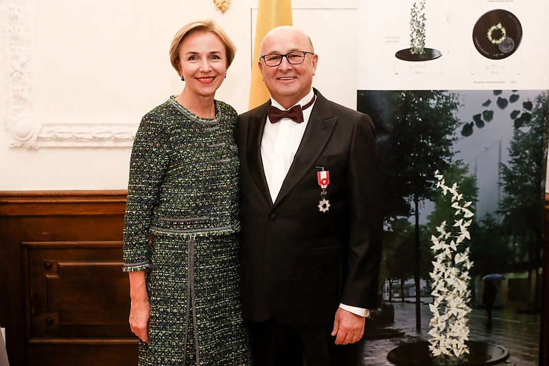 Japonijos Imperatoriaus ordino įteikimo Kauno merui Visvaldui Matijošaičiui ceremonija/Teodoro Biliūno/„ŽMONĖS Foto“ nuotr.