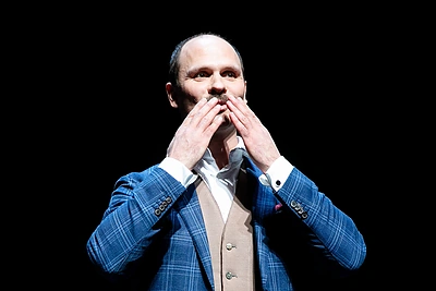 Mažojo teatro scenoje Audrius Bružas pažymėjo savo jubiliejų/Irmanto Gelūno/„Žmonės Foto“ nuotr.
