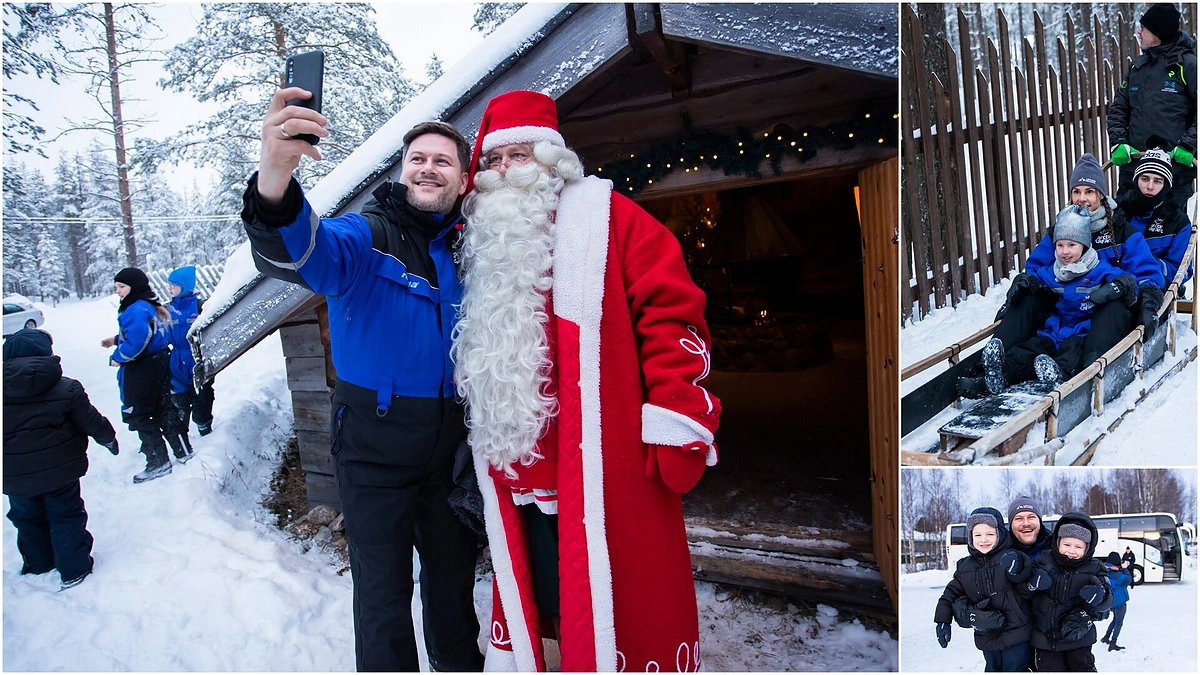 Apsilankymas Laplandijoje paliko didelį įspūdį ne tik vaikams, bet ir jų tėvas/Gedmanto Kropio/„Žmonės Foto“ nuotr.