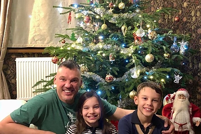 Šarūnas Jasikevičius su šeima / Asmeninio albumo nuotr.