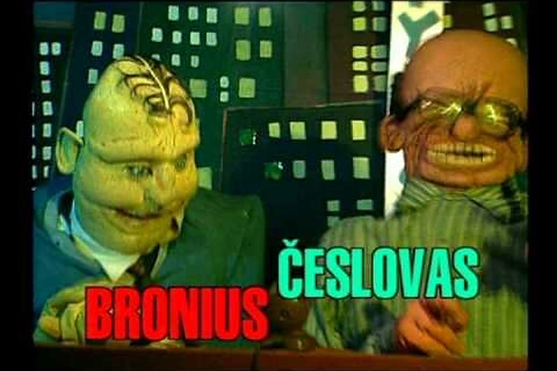 Bronius ir Česlovas televizijoje.