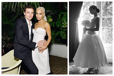 Aktorė Zoë Kravitz pasidalijo dar nematytomis vestuvinės pasakos akimirkomis