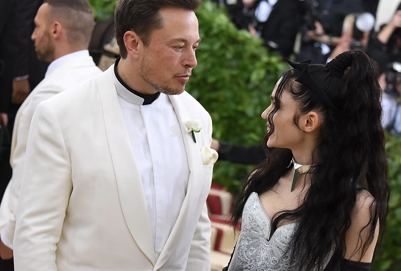 Grimes ir Elonas Muskas/Vida Press nuotr.