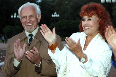 Lietuvos estrados legenda Nelė Paltinienė ir choro bei orkestro dirigentas Arvydas Paltinas/ Kęstučio Vanago nuotr.