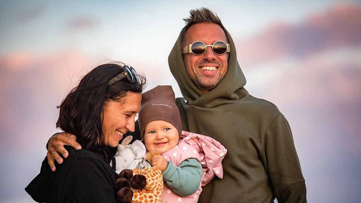 Linas Adomaitis su šeima/ Ugniaus Brazdžiūno nuotr.