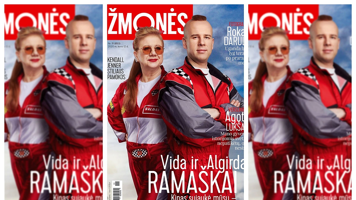 Vida Ramaškienė ir Algirdas Ramaška/ Žurnalo „Žmonės“ viršelis
