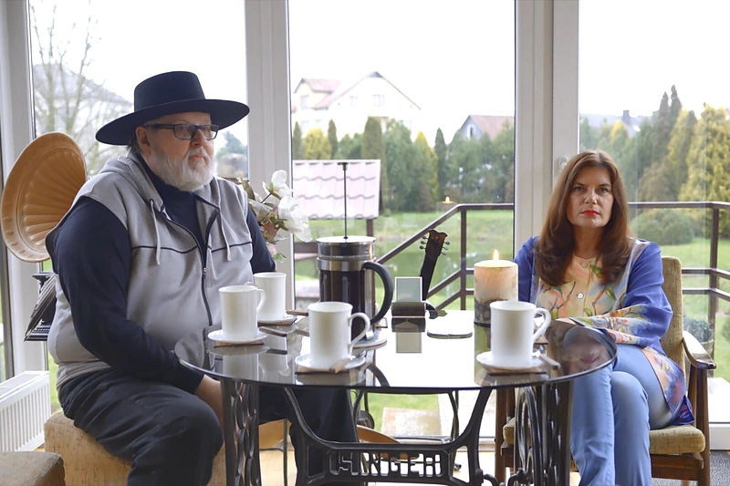 Virgis Stakėnas su žmona laidoje „Bus visko“/ LNK nuotr.