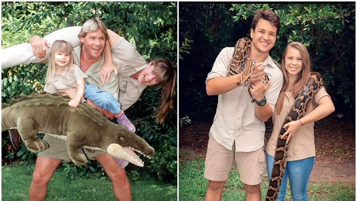 Stevas Irwin su žmona Terri ir dukra Bindi su ir C.Powellu/ Vida Press ir socialinių tinklų nuotr.