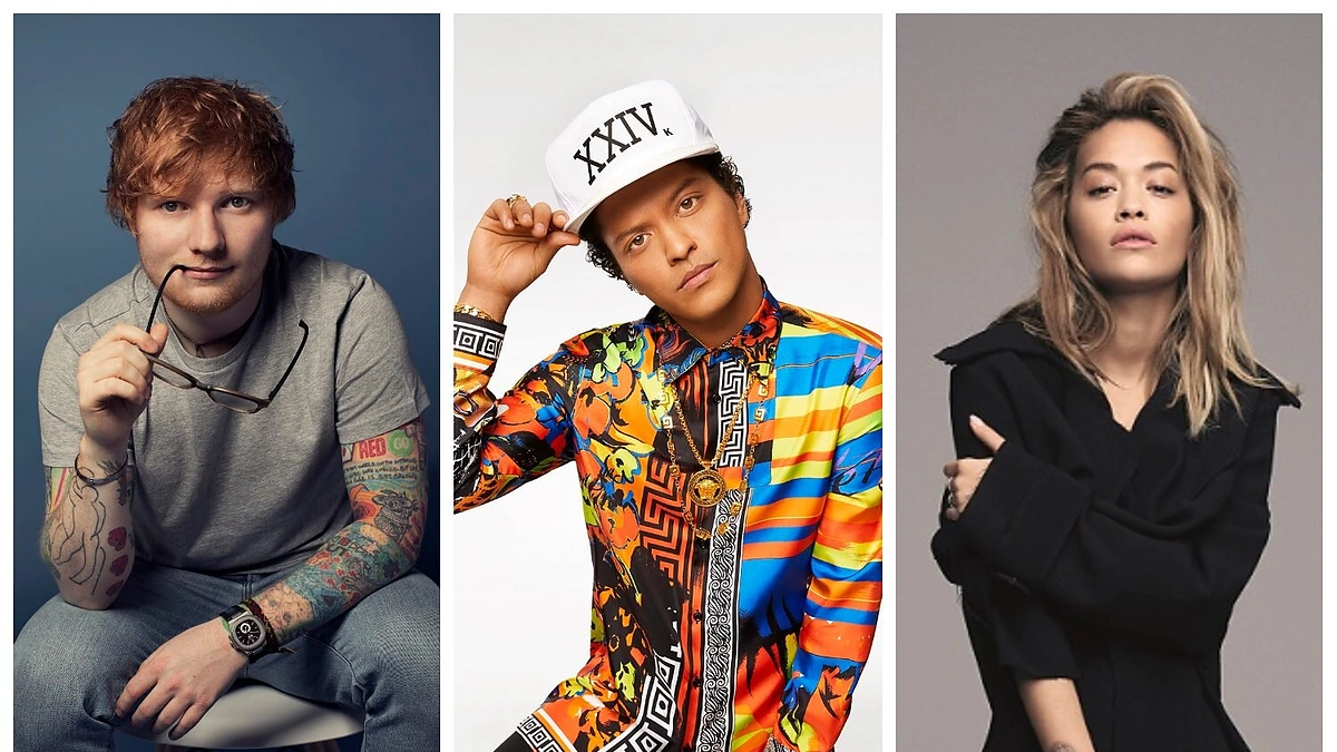 Edas Sheeranas, Bruno Marsas, Rita Ora/Organizatorių nuotr.