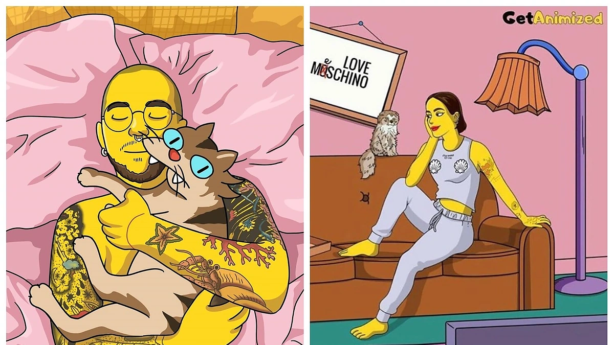 Naglis Bierancas ir Karolina Meschino – serialo „Simpsonai“ herojai