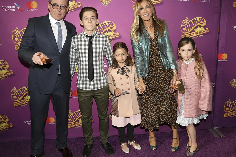 Sarah Jessica Parker ir Matthew Broderickas su vaikais/„SCANPIX“ nuotr.